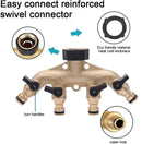 Y-stuk kraansplitter 4-weg waterverdeler voor EU-kranen