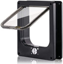 Premium Kattenluik Zwart 4-standen Weerbestendig