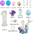 Unikorf Zeemeermin Ballonset 1 Jaar Themafeest Decoratie