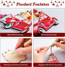 24-delige Houten Kerstdecoratieset - Nostalgische Rode Vrach