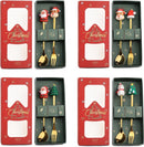 4 delige (8 stuks) Luxe Kerst Bestekset – Theelepels & Vorke