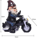 Grappige Tuinkabouter op Motor - 11x6.5x13CM