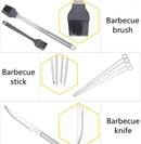 25-delige Roestvrijstalen Barbecue Gereedschapset met Tas