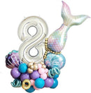 Digitale Zeemeermin Ballon Set - Kinderfeest Decoratie