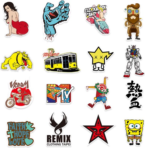 TDR - 200 stuks - hoogwaardige kwaliteit graffitistickers -