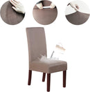 2 Stuks Waterdichte Stoelhoezen - Eetkamerstoel hoes - Stretch Materiaal - Universele Stoelhoezen -kaki