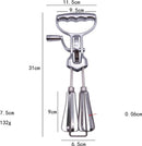 KitchenPro RVS Handmixer met Zwengel – 31 cm – Zilver