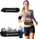Heuptasje sport - running belt met waterfleshouder zwart