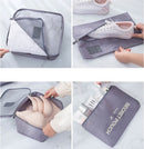 Merkloos 7-delige Packing Cubes Organizer - Grijs