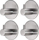 Unikorf 4 stks Zelfklevende Handdoekhaakjes Zilver