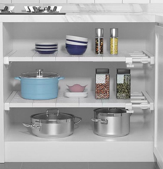 Verstelbaar legplank voor kasten - Uitschuifbaar van 71 tot