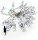 Fotoclip Lichtsnoer - 3 Meter - 20 Lampjes met Fotoclips, Batterij + USB-model voor Dubbel Gebruik