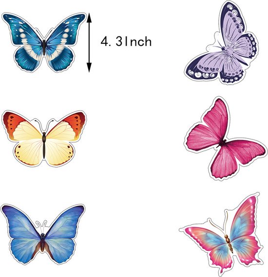 59-delig Vlinder Verjaardagset - Merkloos Feestdecoratie