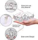 Unikorf Diadeem Kroon met Zijdelingse Kammen - Zilver