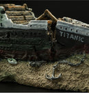 Scheepswrak Ornament - Aquarium Decoratie - 38,5 cm - Hars - Titanic Stijl