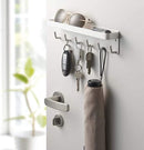 Sleutelrekje met magneet – 6 haakjes – RVS – Wit – 24,5 cm