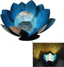 lotus tuinlamp op zonne-energie- Buitenverlichting met dagsensor- blauw