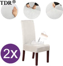 2 Stuks Waterdichte Stoelhoezen - Eetkamerstoel hoes - Stret