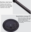 Xtraworks - 4 Stuks LED lamp op zonne Solar gazonlamp - RVS - Waterdichte Tuinverlichting Voor Buiten - Zilver- koel wit licht