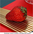 Roestvrijstalen eetstokjes vierkant goud - 5 paar