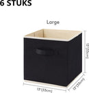 6 stuks opbergdoos kleding & speelgoed, zwart