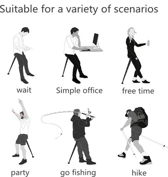 TDR Compacte Zitkruk - Licht, Opvouwbaar, 100 kg Draagvermog
