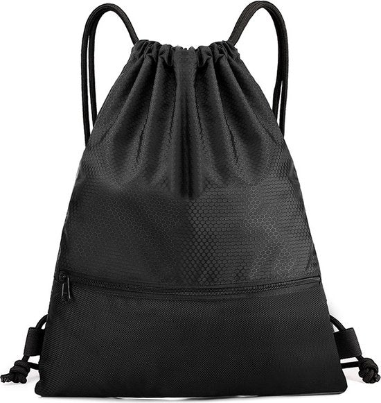 Waterdichte 55L rugzak met trekkoord - Zwart