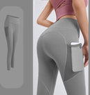Fitness Legging Dames Yoga Broek Grijs XL