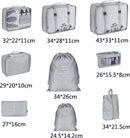 9-delige Packing Cubes Set - Duurzaam en Stijlvol Grijs