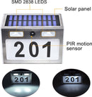 Solar Huisnummer Lamp met Bewegingssensor - 4 Stuks