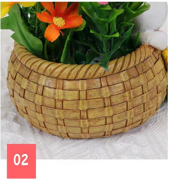 3delige Schattig konijn ornament - bloempot voor binnen en t