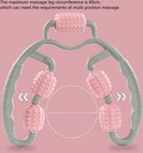 Fitness & Massage Set - De ultieme combinatie voor verbetering van lichaamsvorm en ontspanning - 1x Multifunctionele fitness en afslank klem & 1x Massage handvat met Rollers - Roze