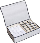 Kledingorganizer 16 vakken - sokken & ondergoed, grijs