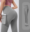 Fitness Legging Dames Yoga Broek Grijs XL