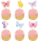 48 delig cup cake/fruit prikkers - Thema: vlinder -voor decoreren van cake, fruit, cup cake, muffin en andere desserts