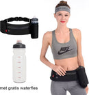 Heuptasje sport - running belt met bidon 600ml - Zwart