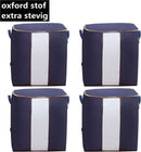 Merkloos 4x Oxford-stof opbergtas 46x28x48 Marineblauw