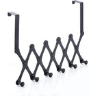 RVS Deurhanger met 6 haken - zwart