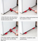 Meubelroller 4 stuks met krik - Max 150kg - Rood