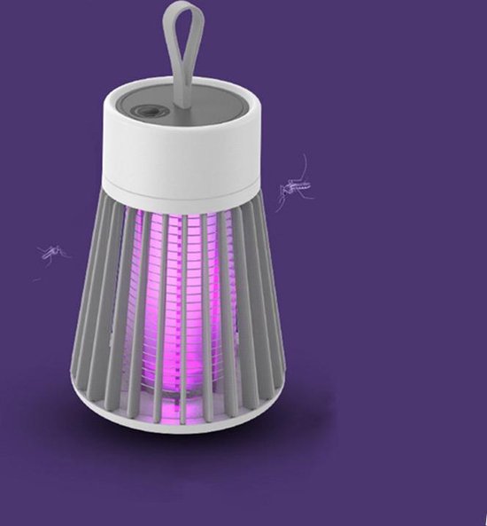 Xtraworks - Electrische muggenlamp - UV Lamp - geen fel licht - nog effectiever vanwege ingebouwde ventilator - vrijwel geruisloos - Met Kabel - Grijs