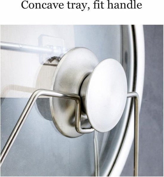 Premium Pannendeksel Houder - RVS Rek voor 3 Deksels