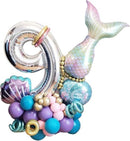 Digitale Zeemeermin Ballon Set 9 jaar - Kinderfeestje