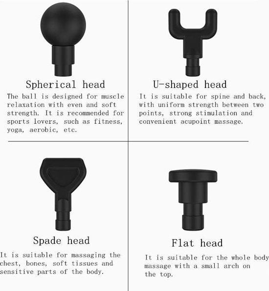 TDR Massager Gun: Het Ultieme Massageapparaat voor Sport, Fasciabehandeling, Relaxatie & Pijnbestrijding - Met 7 Niveaus & 8 Accessoires - Zwart