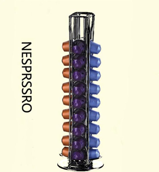 Draaibare capsulehouder - Geschikt voor Nespresso en compatible Capsules - 40 stuks zwart