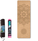 TDR Yoga Mat met Tas - Natuurlijk Kurk & TPE - 183x66 cm