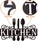 TDR Keuken Wandbord – Wanddecoratie Metaal – Zwart 35,5x21,5 cm