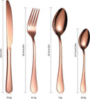Roestvrijstalen bestekset 24-delig met koffer - Roségoud
