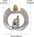 Merkloos Hars Beeld: Heilige Familie & Engel, 10*4.2*10.3 cm