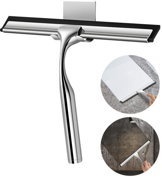 RVS Douchewisser 25 cm – Magnetische houder, Zonder boren