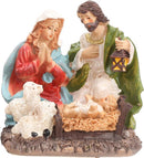 2-Delige Kerststal Set - Maria, Jozef en Kindje Jezus - Compacte en Gedetailleerde Kerstdecoratie